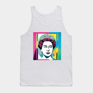 Queen Elizabeth II in Gouache Pop Art - Soft Tank Top